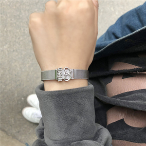 <span class=keywords><strong>Bracelet</strong></span> à mailles ajustables en acier inoxydable, cadeau de fête des mères, breloque mère fille <span class=keywords><strong>Mon</strong></span>, pour maman // - Product Image 6