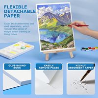 Bloc de papier aquarelle pour artiste, 9x12 pouces, 20 feuilles, 140 lb, 300 g/m², pressé à froid, sans acide, bloc détachable pour aquarelle