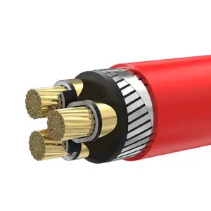 Cable de alimentación de alto voltaje aislado XLPE de alta calidad 1 -- 15kv 120mm2 aislamiento de PVC conductor de cobre puro para la construcción