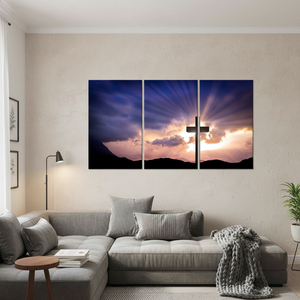 Sérénité sacrée : Œuvre d'art sur toile imprimée sur le thème religieux, LOT DE 3 TOILES - Product Image 3
