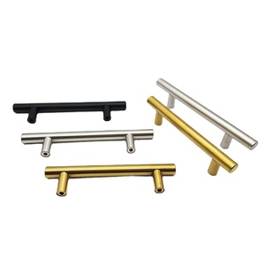 Nuevo Tirador Simple de Acero Inoxidable para Puerta de Armario de Cocina, Color Dorado, Decoración para el Hogar, Aleación de Zinc, Latón, Zamak - Product Image 1