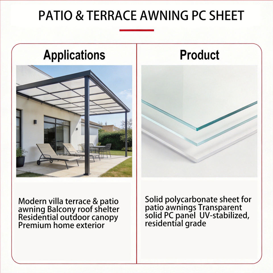 Computer Earleier Solid PC Sheet for Villa Balcony&Terrace Canopy, Weather Resistant ...