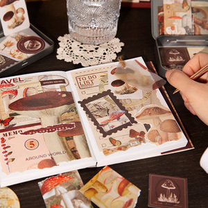 Ensemble cadeau de journal sur le thème des plantes rétro Simno, esthétique, carnet A6, papeterie <span class=keywords><strong>vintage</strong></span>, <span class=keywords><strong>kit</strong></span> de fournitures de <span class=keywords><strong>scrapbooking</strong></span> DIY 123 pièces - Product Image 6