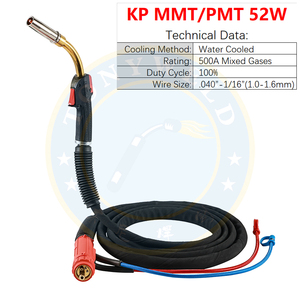 Pistolet MIG refroidi à l'eau <span class=keywords><strong>Kemppi</strong></span> MMT52W/PMT52W 500A avec connecteur Euro, fil de 0,8-1,6 mm, longueur 3,0 m/4,5 m - Product Image 2