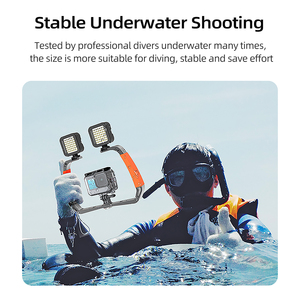 Support <span class=keywords><strong>de</strong></span> caméra <span class=keywords><strong>de</strong></span> plongée étanche - Plateforme stabilisatrice en alliage d'aluminium pour GoPro, DJI, Insta360, photographie sous-marine, vlogging - Product Image 5