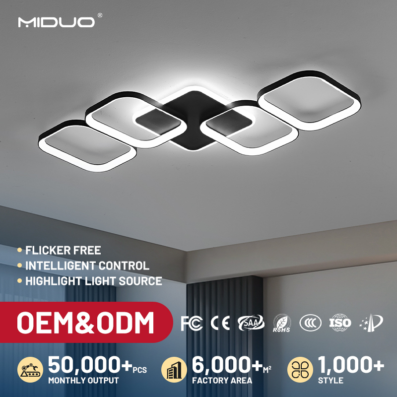 OEM ODM Nordic Simple Modern LED Ceiling Light Remote Control Adjustable CCT Aluminum TUYA Smart Ceiling Lamp For Living Room