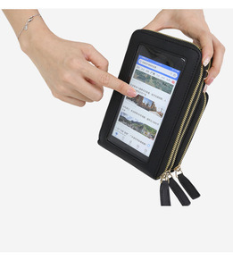Wholesale Women's <strong>PU</strong> Transparent Touch Screen Mini Mobile <strong>Phone</strong> <strong>Bags</strong> Small Shoulder Cross Body Messenger Purse - Product Image 3