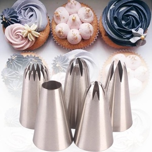 Douilles de pâtisserie pour gâteaux, 50 pièces 1M # 2A # 2D # 2F # 6B, buse de glaçage pour dessert, Fondant décor, fleur, confiserie, crème, Gadgets de cuisine - Product Image 6