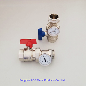 Vanne à bille pour collecteur <span class=keywords><strong>de</strong></span> chauffage au <span class=keywords><strong>sol</strong></span> avec <span class=keywords><strong>thermomètre</strong></span>, 1 paire - Product Image 3