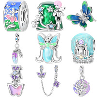 Meilleures ventes : Breloques et pendentifs en argent sterling 925, motifs Fée de la forêt, Elfe, Papillon, pour la création de bracelets DIY, accessoires, cadeau de fête