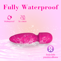Vibrador de Bala Potente Recargable por USB para Mujeres, Masajeador de Clítoris, 10 Modos de Vibración, Impermeable IPX7, Mini Juguete Sexual