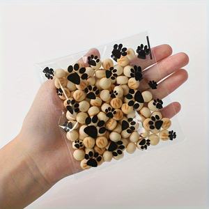 Pochette personnalisée en cellophane pour friandises, bonbons, biscuits, avec empreinte de patte d'animal, étiquette de scellage pour aliments pour chiens, sac à pain pour décorations de fête - Product Image 2