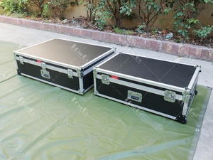 Cabina de DJ blanca con torre de control, soporte portátil duradero <span class=keywords><strong>DDJ</strong></span> SZ para dos <span class=keywords><strong>Pioneer</strong></span>, caja de madera contrachapada personalizable, soporte OEM - Product Image 6