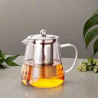 Théière en verre thé tasse de séparation de l'eau pour l'eau bouillante et le thé d'infusion bouilloire domestique tasse juste service à thé Kung Fu
