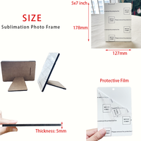 MDFSUB Nouvelle tendance Panneau MDF personnalisé à sublimation de 5x7 ''Décoration de bureau Cadre photo en MDF vierge à sublimation Plaques en bois
