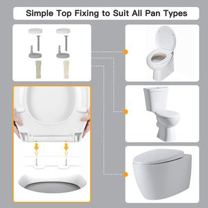 Soft-Close Mechanism O Shape <strong>Toilet</strong> <strong>Seat</strong> with <strong>Quick</strong> <strong>Release</strong> Function for Easy Cleaning - Product Image 3