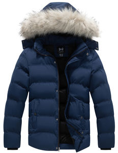 Мужское зимнее пальто с капюшоном теплая куртка-пуховик Утепленная стеганая куртка - Product Image 4