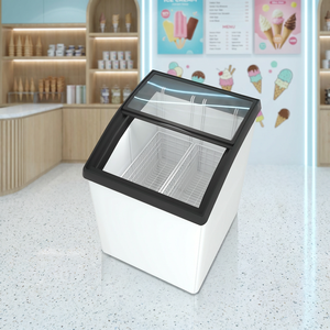 Congélateur coffre SD-151s 150L à 2 portes vitrées, dégivrage manuel, affichage mécanique, refroidissement statique et direct pour hôtels, bars et supermarchés - Product Image 1