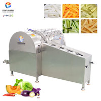 Commerciële groentesnijmachine, 220V fruit- en groentesnijder, continu aangedreven snijmachine voor planten.