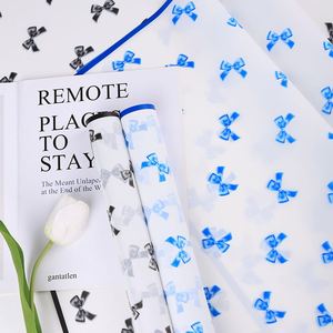 Papier d'emballage mat floral imperméable à motif nœud, directement de l'usine, fournitures pour fleuristes pour emballage cadeau - Product Image 5