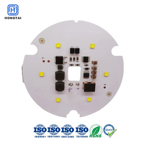 บริการประกอบแผงวงจรพิมพ์ LED แบบฐานอะลูมิเนียมตามสั่ง พร้อมบริการ SMT LED PCBA แบบครบวงจร สำหรับโคมไฟทรงกลมและแถบไฟแบบเส้นตรง - Product Image 2