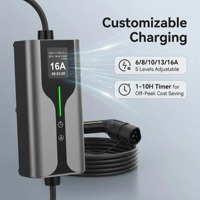 Chargeur EV portable SENKU Type 1 SAE J1772 16A 3,5KW IP67 Câble de 5 mètres avec indicateur LED Double tension État neuf