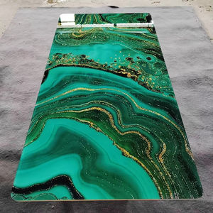 Dalles de pierre frittée à veinage vert or, grandes dalles de luxe en porcelaine, dalles de marbre, carrelage mural pour projet de villa, hôtel, décoration murale - Product Image 1