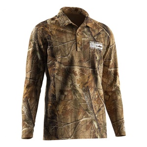 Polo de Golf para Hombre, Camuflaje, 100% Poliéster, Absorbente de Humedad, Manga Larga, Camisa de Pesca Transpirable e Impermeable, Diseño de Tallas Grandes - Product Image 3