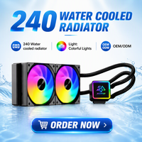 Refroidisseur de processeur SNOWMAN KS240 240 mm avec LED RGB, dissipateur thermique, refroidissement par eau, compatible avec LGA1700 AM4 AM5 LGA2011