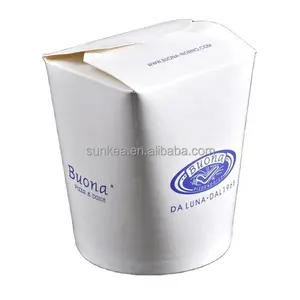 White 16oz white Takeaway Noodles Curries asian food box