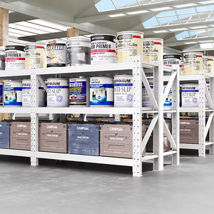 Stock local entrepôt US : Étagère <span class=keywords><strong>de</strong></span> <span class=keywords><strong>rangement</strong></span> métallique robuste à 3 niveaux en acier pour <span class=keywords><strong>garage</strong></span> - Product Image 5
