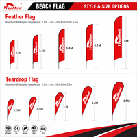 Drapeau FEAMONT Swooper, bannière en forme de larme pour la plage avec piquet de sol, idéal pour les activités estivales en camping, la promotion de la marque et la signalisation extérieure