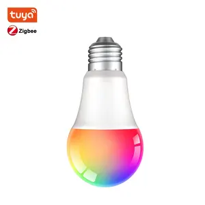 LEDEAST A60Z-12 12W 15W 18W Tuya, Aplikasi Hidup Pintar Zigbee 12W E27 E26 RGBCW Bohlam LED untuk Alexa Google Home