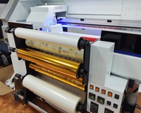 HYCAN 4 Head I1600U1 60cm Printer Stiker DTF UV Otomatis Penuh dengan Foil Emas/Perak untuk Epson
