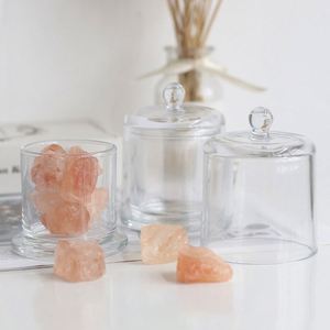 Custom Clear Bell Aroma Stone <b>Storage</b> <b>Container</b> Crystal Aromatherapy Holder Cups <b>Glass</b> Candles Cup With Cover - Product Image 5