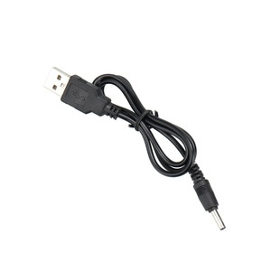 Câble de chargement USB, Interface ronde DC 3.5mm pour lampes de poche et lampes frontales, 5V 1A, matériau PVC noir - Product Image 3