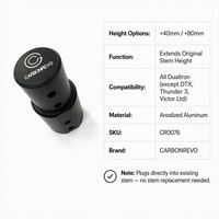 Extension de Guidon pour Trottinette Électrique Carbonrevo Dualtron : Performance Stable, Résistance à la Corrosion, Fonctionnement Fluide