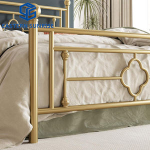 Cama Individual de Alta Calidad y Estilo Elegante, Diseño de Palacio, Tamaño Doble, con Estructura Metálica Resistente y Colchón Confortable - Product Image 4