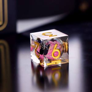 Jeu de dés à mouvement fluide Unique Kitten Sand D20 D6 polyédriques pour Dungeons & Dragons Baldur's Gate RPG Jeu de table - Product Image 4