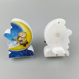 W089 4SMD Mini Lámpara Nocturna LED con Enchufe, Diseño de Luna y Estrella, Unicornio, Luz Blanca Cálida, para Habitación, Regalo Adorable para Bebés - Product Image 6