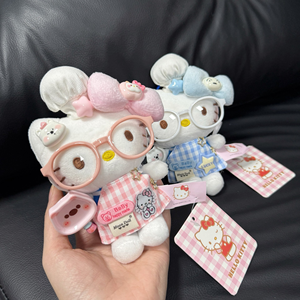 Portachiavi con orsetto di peluche ricamato, cappello da chef e bavaglino, antistress, in poliestere, per bambini, matrimoni, Babbo Natale - Product Image 4