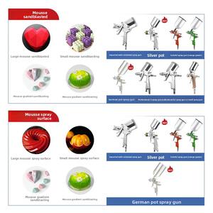 Pistolet de pulvérisation AKOKO 0.8 1mm léger à fine brume pour chocolat, pistolet de sablage pour gâteaux, pistolet de coloration pour pâtisserie et mousse, pistolet de peinture pour pâtisserie - Product Image 5