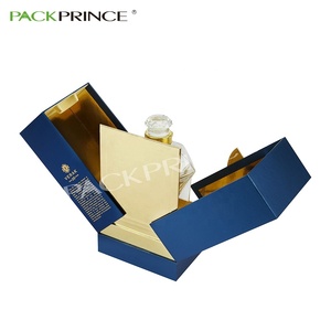 Tinh vi tùy chỉnh trang trí Hộp rượu vang trắng sang trọng thanh lịch đặc biệt đôi cửa mở hộp Whisky với giấy lạ mắt độc đáo - Product Image 3