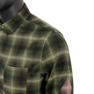 Camisa de Franela a Cuadros de Manga Larga con Bolsillos y Parches, Estilo Holgado, Personalizada de TOPSHOW para Hombre - Product Image 3