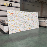 Panneau mural en PVC brillant effet marbre UV, imitation pierre, pour restaurants, boutiques et salles d'exposition