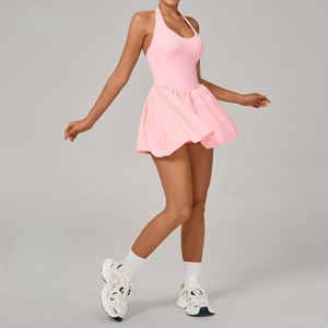 Conjunto Deportivo de Tenis Estilo Europeo con Cordones para Mujer, Tejido Transpirable de Secado Rápido que Absorbe el Sudor, Previene la Exposición Accidental - Product Image 3