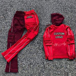 Conjunto Deportivo de Terciopelo Casual de Nailon para Hombre, Talla Grande, Sudadera con Capucha y Pantalones Deportivos para Invierno - Product Image 3