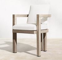 Luxuriöses Massives Teakholz Garten-Essgruppe mit Kissen für Private Villen, Strandresorts und Restaurantbereiche