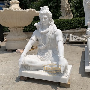 Nổi Tiếng Ấn Độ Bằng Đá Cẩm Thạch Trắng Lord Shiva Thiên Chúa Điêu Khắc Đá Tượng Chúa Shiva Điêu Khắc Trên Bán - Product Image 3