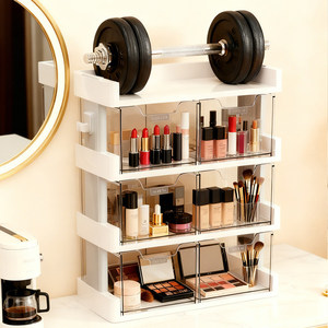 Cosmetic Storage <b>Box</b> Drawer Style Desktop Organizer With Transparent Compartments For <b>Makeup</b> Skincare Products - Product Image 2